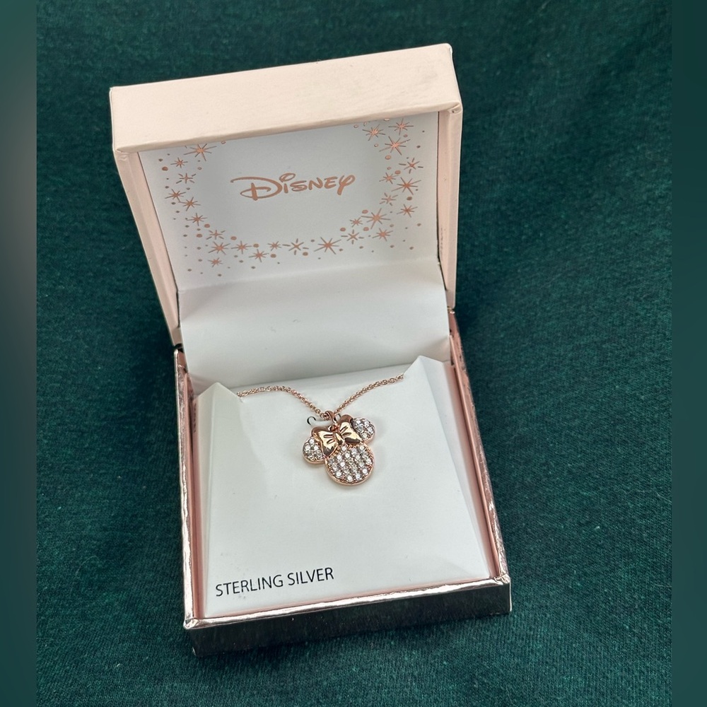 Rose Gold Minnie Mouse Necklace